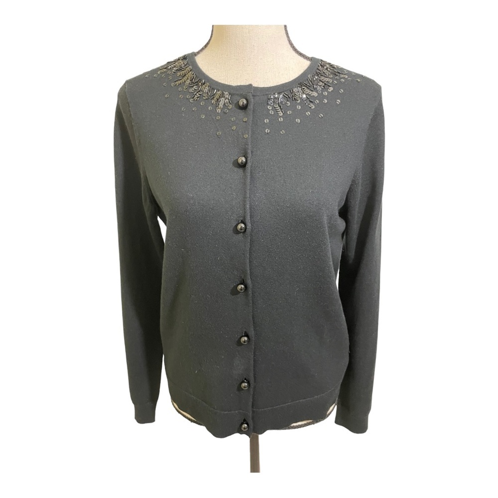 Pendleton Womens Cardigan Front Button Sequins Li… - image 6